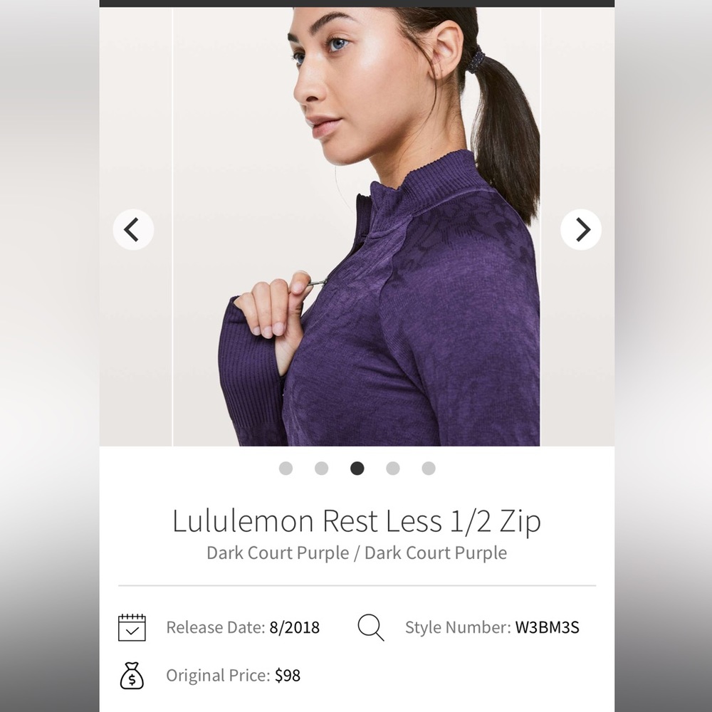 Lululemon Rest Less Half Zip - Picture 9 of 10